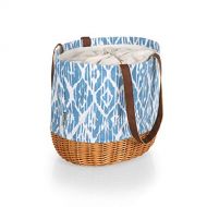 Picnic Time - A Picnic Time Brand 203-00-151-000-0 Coronado Canvas and Willow Tote Picnic Baskets, Moroccan Watercolor Pattern