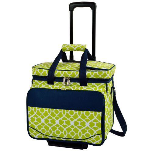  Picnic at Ascot Original Insulated Picnic Cooler with Service for 4 on Wheels-Designed & Assembled in the USA