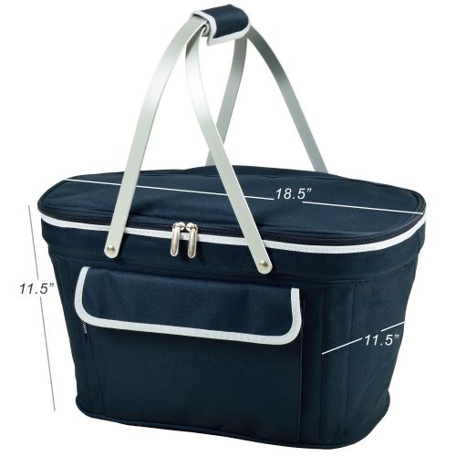  Picnic at Ascot Patented Insulated Folding Picnic Basket Cooler- Designed & Quality Approved in the USA