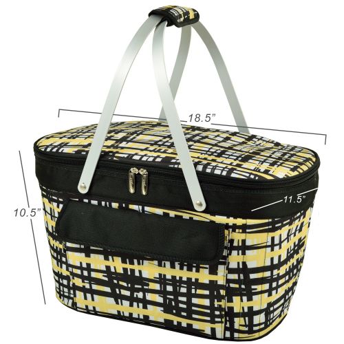  Picnic at Ascot Patented Insulated Folding Picnic Basket Cooler- Designed & Quality Approved in the USA