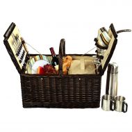 Picnic at Ascot Surrey Willow Picnic Basket with Service for 2 with Coffee Set - Santa Cruz