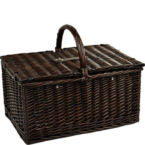  Picnic at Ascot Surrey Willow Picnic Basket with Service for 2 with Coffee Set - Santa Cruz