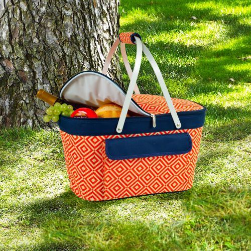  Picnic at Ascot Patented Insulated Folding Picnic Basket Cooler- Designed & Quality Approved in the USA