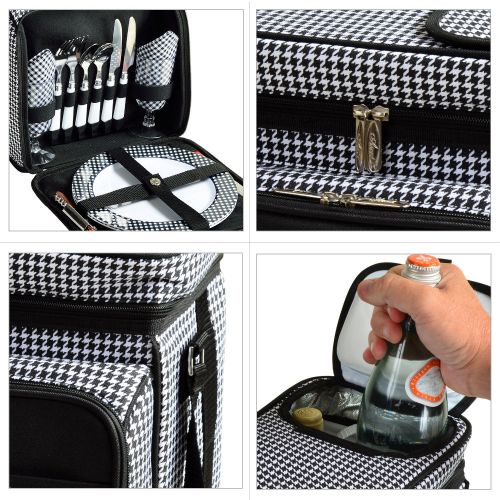  Picnic at Ascot Original Insulated Picnic Basket/Cooler Equipped with Service for 2- Designed, Assembled & Quality Approved in the USA