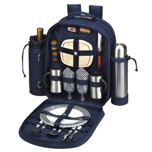  Picnic at Ascot Original Equipped 2 Person Picnic Backpack with Coffee Service, Cooler & Insulated Wine Holder - Designed & Assembled in the USA