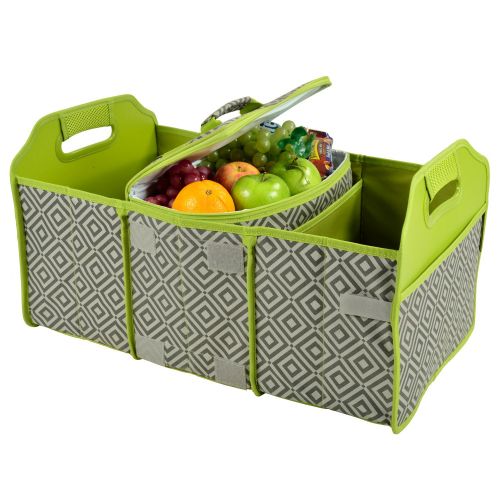  Picnic at Ascot 3 Section Folding Trunk Organizer- with Removable Cooler- Designed & Quality Approved in the USA