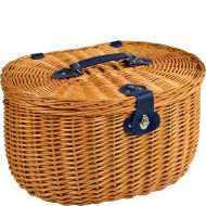 Picnic at Ascot Ramble Lined Picnic Basket with Service for 2 - Trellis Green
