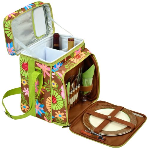  Picnic at Ascot Original Insulated Picnic Basket/Cooler Equipped with Service for 2- Designed, Assembled & Quality Approved in the USA