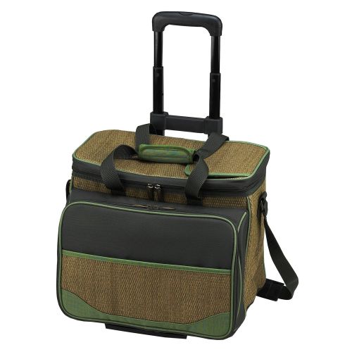  Picnic at Ascot Original Insulated Picnic Cooler with Service for 4 on Wheels-Designed & Assembled in the USA