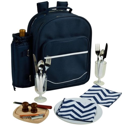  Picnic at Ascot Original Equipped 2 Person Picnic Backpack with Cooler & Insulated Wine Holder- Designed & Assembled in the USA