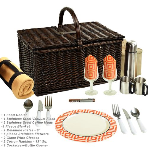  Picnic at Ascot Surrey Picnic Basket for Two with Blanket/Coffee