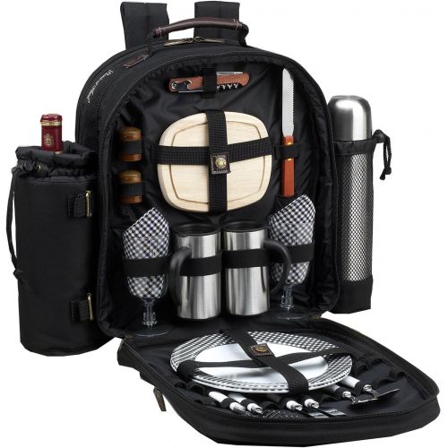  Picnic at Ascot Original Equipped 2 Person Picnic Backpack with Coffee Service, Cooler & Insulated Wine Holder - Designed & Assembled in the USA