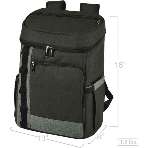  Picnic at Ascot Insulated Backpack Cooler (Charcoal)