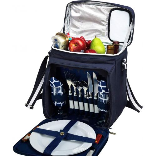  Picnic at Ascot Original Insulated Picnic Basket/Cooler Equipped with Service for 2- Designed, Assembled & Quality Approved in the USA