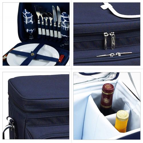  Picnic at Ascot Original Insulated Picnic Basket/Cooler Equipped with Service for 2- Designed, Assembled & Quality Approved in the USA