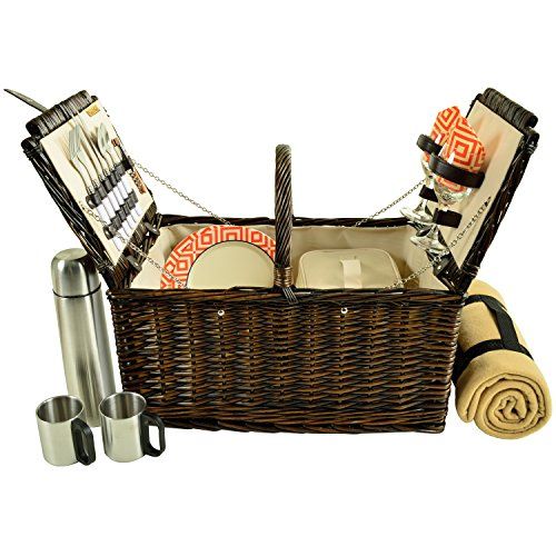  Picnic at Ascot Surrey Picnic Basket for Two with Blanket/Coffee