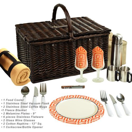  Picnic at Ascot Surrey Picnic Basket for Two with Blanket/Coffee