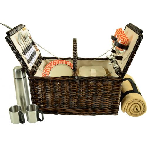  Picnic at Ascot Surrey Picnic Basket for Two with Blanket/Coffee