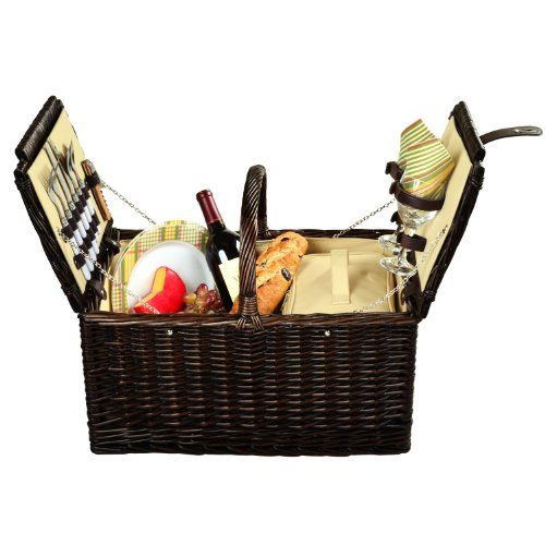  Picnic at Ascot Surrey Willow Picnic Basket with Service for 2 - Hamptons