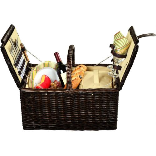  Picnic at Ascot Surrey Willow Picnic Basket with Service for 2 - Hamptons