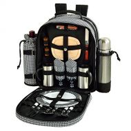 Picnic at Ascot Original Equipped 2 Person Picnic Backpack with Coffee Service, Cooler & Insulated Wine Holder - Designed & Assembled in the USA