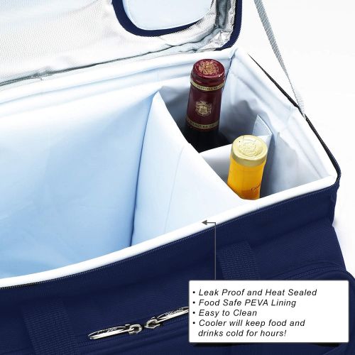  Picnic at Ascot Original Insulated picnic cooler with Service for 4 -Designed & Assembled in the USA