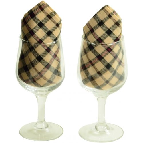  Picnic at Ascot - Wine Carrier Deluxe with Glass Wine Glasses and Accessories for Two, Black/Plaid