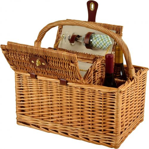  Picnic at Ascot Vineyard Willow Picnic Basket with service for 2 - Gazebo