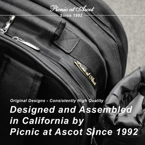  Picnic at Ascot- Original Insulated Picnic Cooler on Wheels with Service for 4- Designed & Assembled in the USA