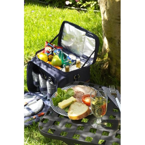  Picnic at Ascot Original Insulated Picnic Cooler with Service for 4 on Wheels-Designed & Assembled in the USA