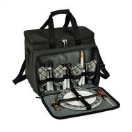 Picnic at Ascot Original Insulated Picnic Cooler with Service for 4 -Designed & Assembled in The USA
