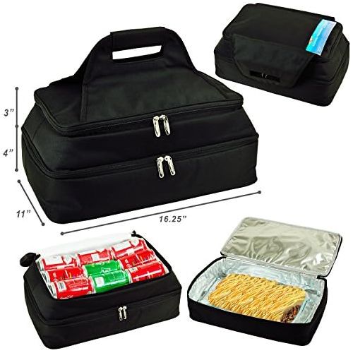  [아마존베스트]Picnic at Ascot Original Insulated Double Layer Thermal Food and Casserole Carrier- keeps Food Hot or Cold- Designed & Quality Approved in the USA