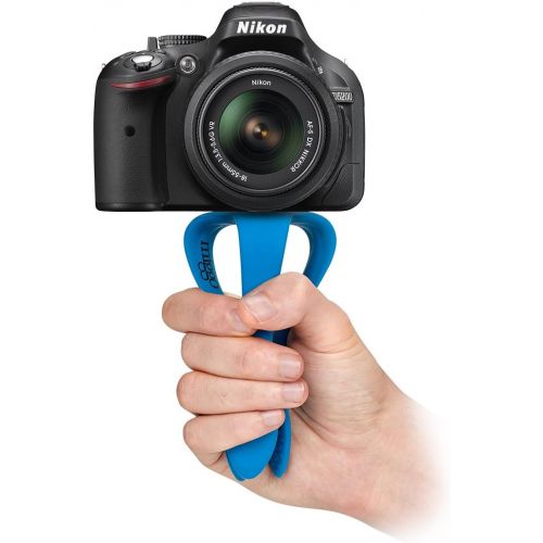  [아마존베스트]Pictar Splat Flexible Mini Tripod for DSLR Cameras Selfies - Supports 2.6 Pounds, Blue