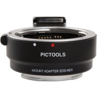 Pictools Canon EF/EF-S Lens to Sony E-Mount Camera AF Lens Adapter