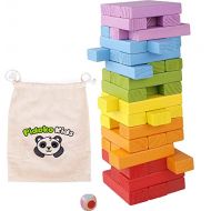 [아마존베스트]Pidoko Kids Wooden Stacking Building Blocks for Kids - Tumbling Blocks Board Games (49 Pieces)