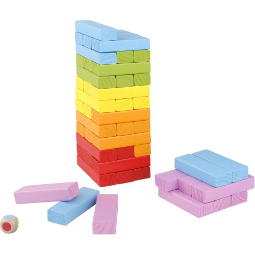  [아마존베스트]Pidoko Kids Wooden Stacking Building Blocks for Kids - Tumbling Blocks Board Games (49 Pieces)