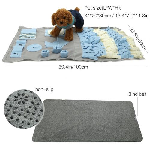 Pidsen Dog Snuffle Mat Nosework Blanket for Small Large Dogs Sniffing Training Mats Dog Feeding Mat Pet Activity Mat Great for Stress Release