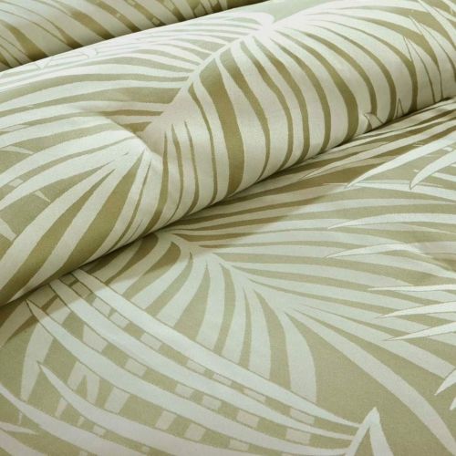  Tropical Palm Leaves Beach House Nautical California Cal King Comforter, Shams, Toss Pillows & Bed Skirt (7 Piece Bed In A Bag)