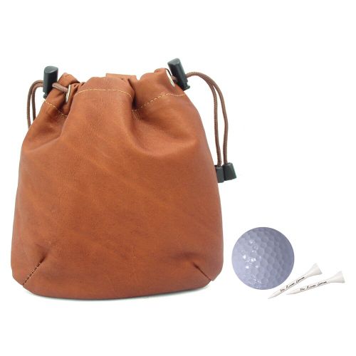  Piel Leather Drawstring Golf Pouch by Piel Leather