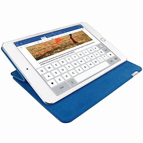  Piel Frama FramaSlim Leather Case for Apple iPad Mini 4, Crocodile Swaro Blue (723SWB)