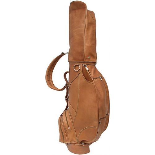  [아마존베스트]Piel Leather Deluxe 9in Golf Bag, Saddle, One Size