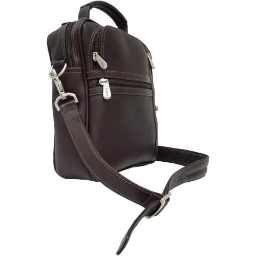  Piel Leather Radio Video Camera Bag, Chocolate, One Size