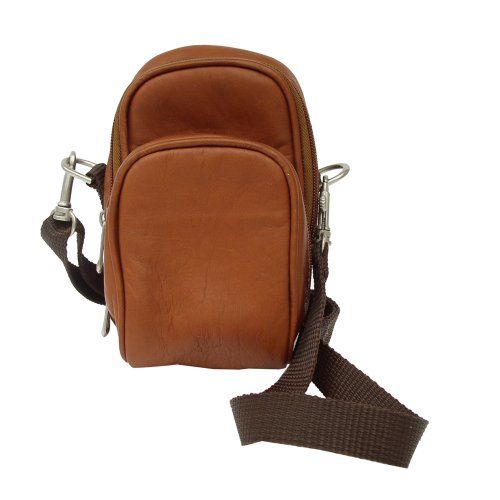  Piel Leather Camera Bag, Saddle, One Size