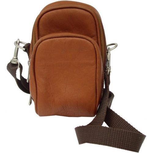  Piel Leather Camera Bag, Saddle, One Size