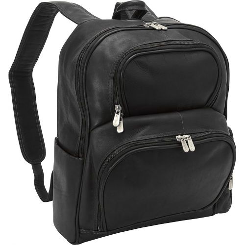  Piel Leather Half-Moon Laptop Backpack, Saddle, One Size