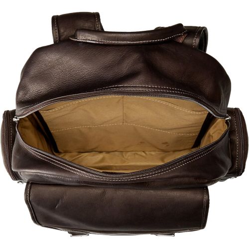  Piel Leather Ultimate Travelers Laptop Backpack, Saddle, One Size
