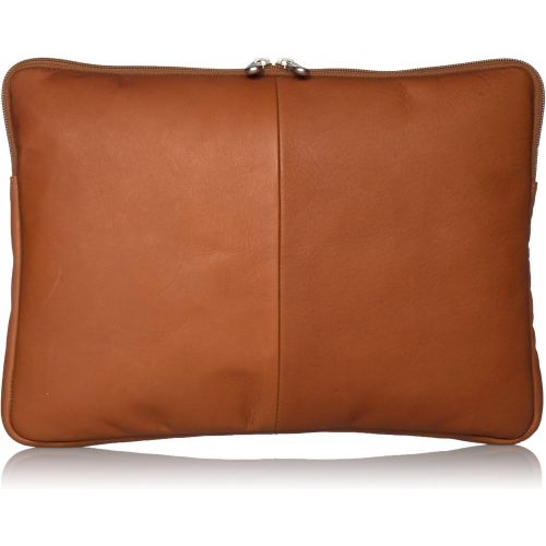  Piel Leather 13 Inch Zip Laptop Sleeve, Chocolate, One Size