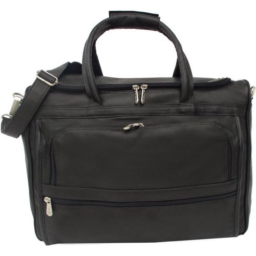  Piel Leather Computer Carry-All Bag, Saddle, One Size