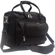 Piel Leather Small Computer Carry-All Bag, Black, One Size