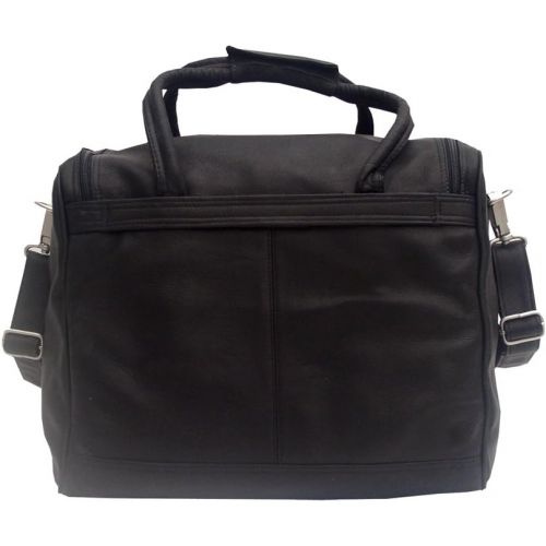  Piel Leather Small Computer Carry-All Bag, Black, One Size